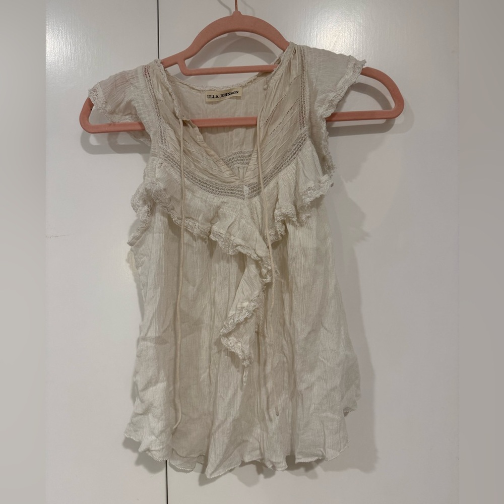 Ulla Johnson Ivory Lace Blouse